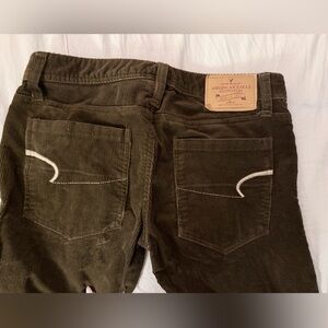 American Eagle Olive Corduroy Pants